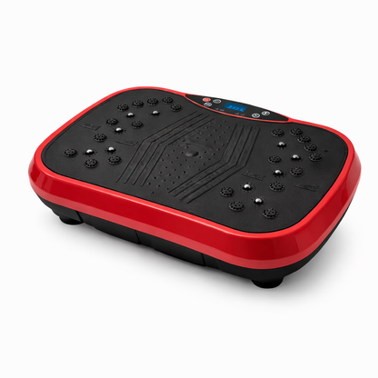 Red vibration plate on a white background