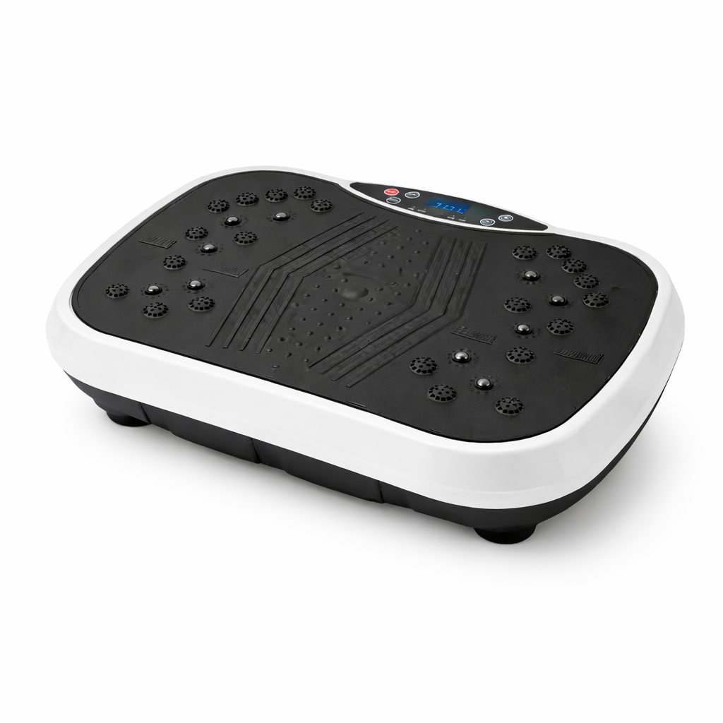 White vibration plate on a white background